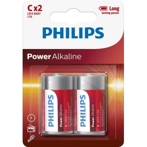 Батарейка Philips Power Alkaline C BLI 2 UA